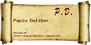 Papiu Dalibor névjegykártya
